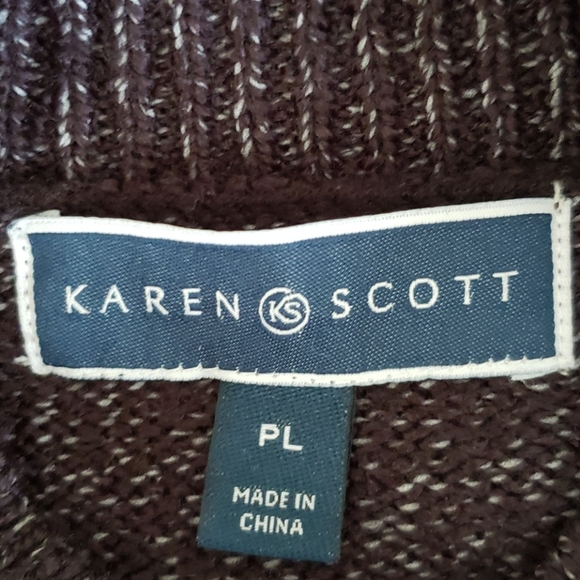 Karen Scott Ribbed Trim Mock Turtleneck Sweater - Picture 8 of 9